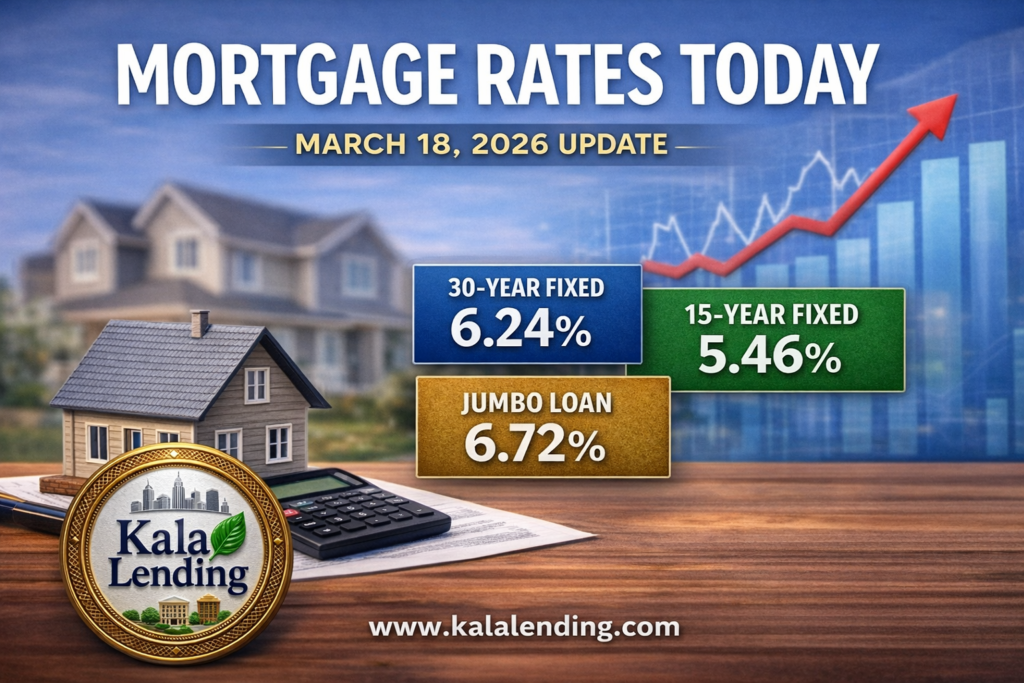 Mortgage Rates Today March 18 2026 housing market update by Kala Lending